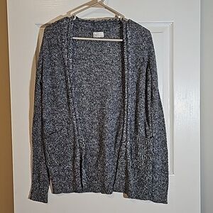 SO Womens Long Sleeve Open Front 2 Pocket Sweater Cardigan Size M